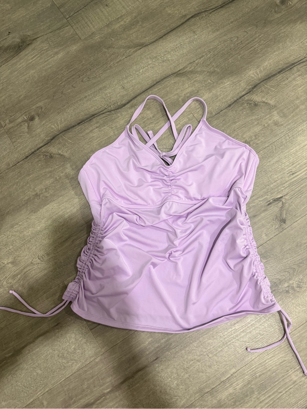 Carve Designs Lilac Ruched One-Piece Swim Top with Cross Straps